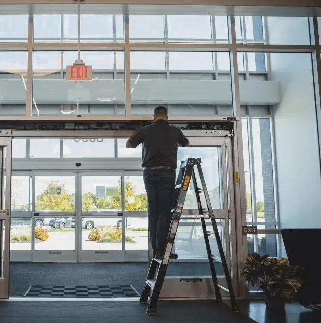 Professional automatic door installation
