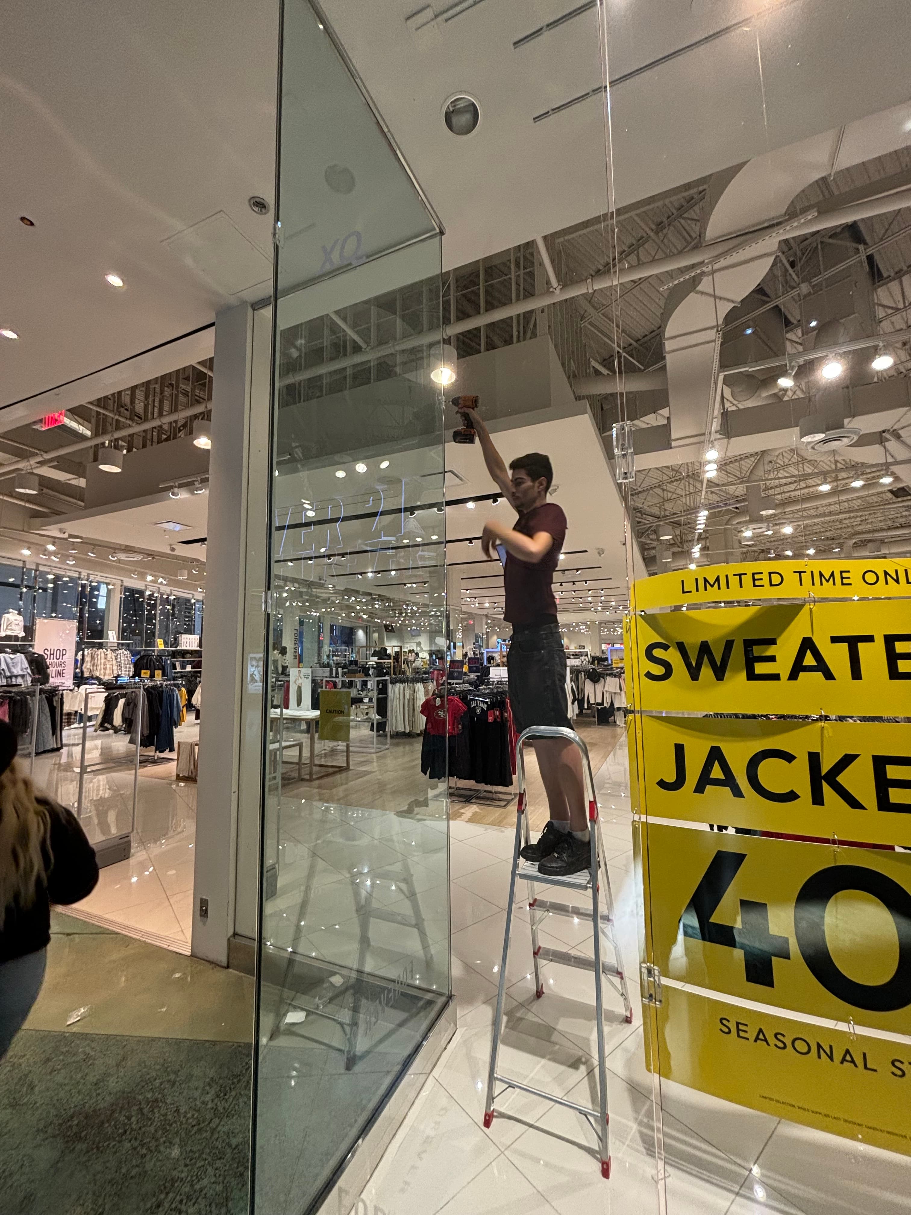 Professional storefront glass installation
